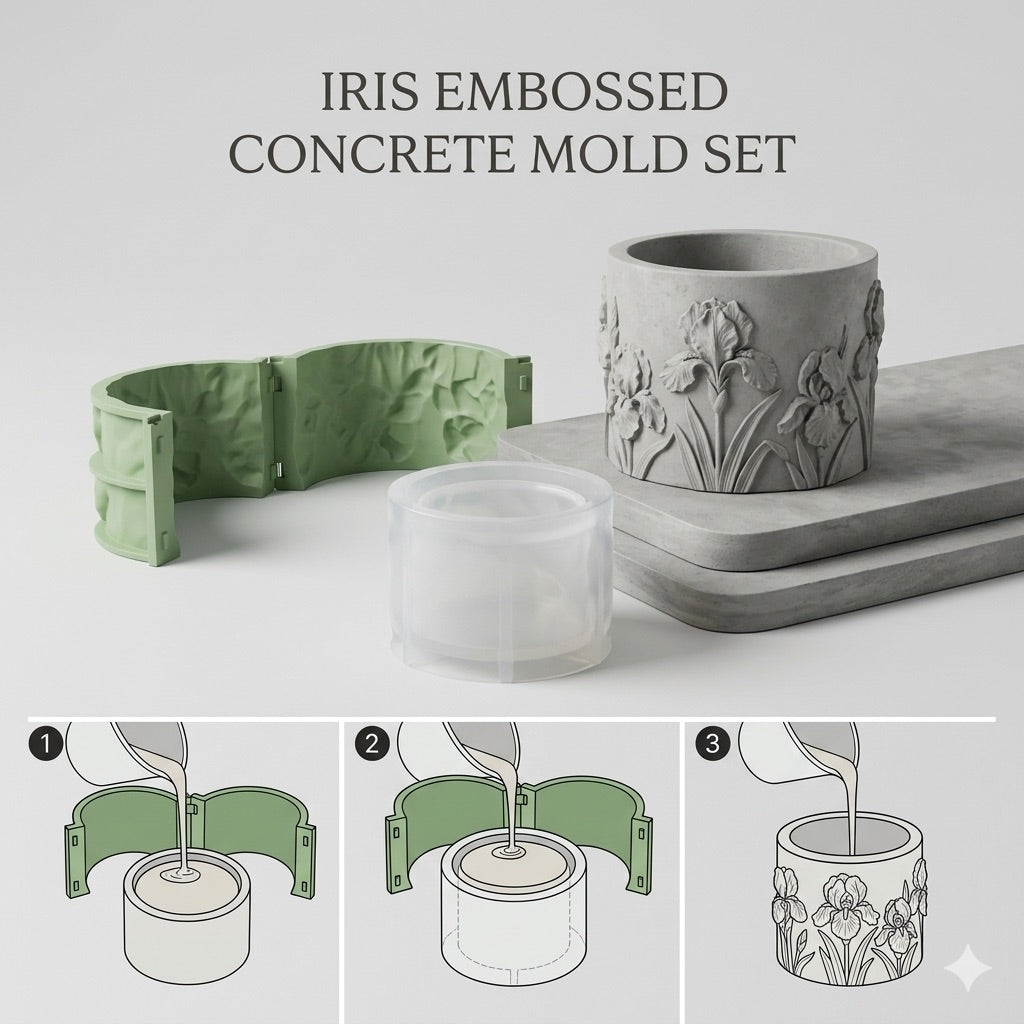 Peony Flower Silicone Planter Mold – DIY Concrete & Resin Pot Making Tool