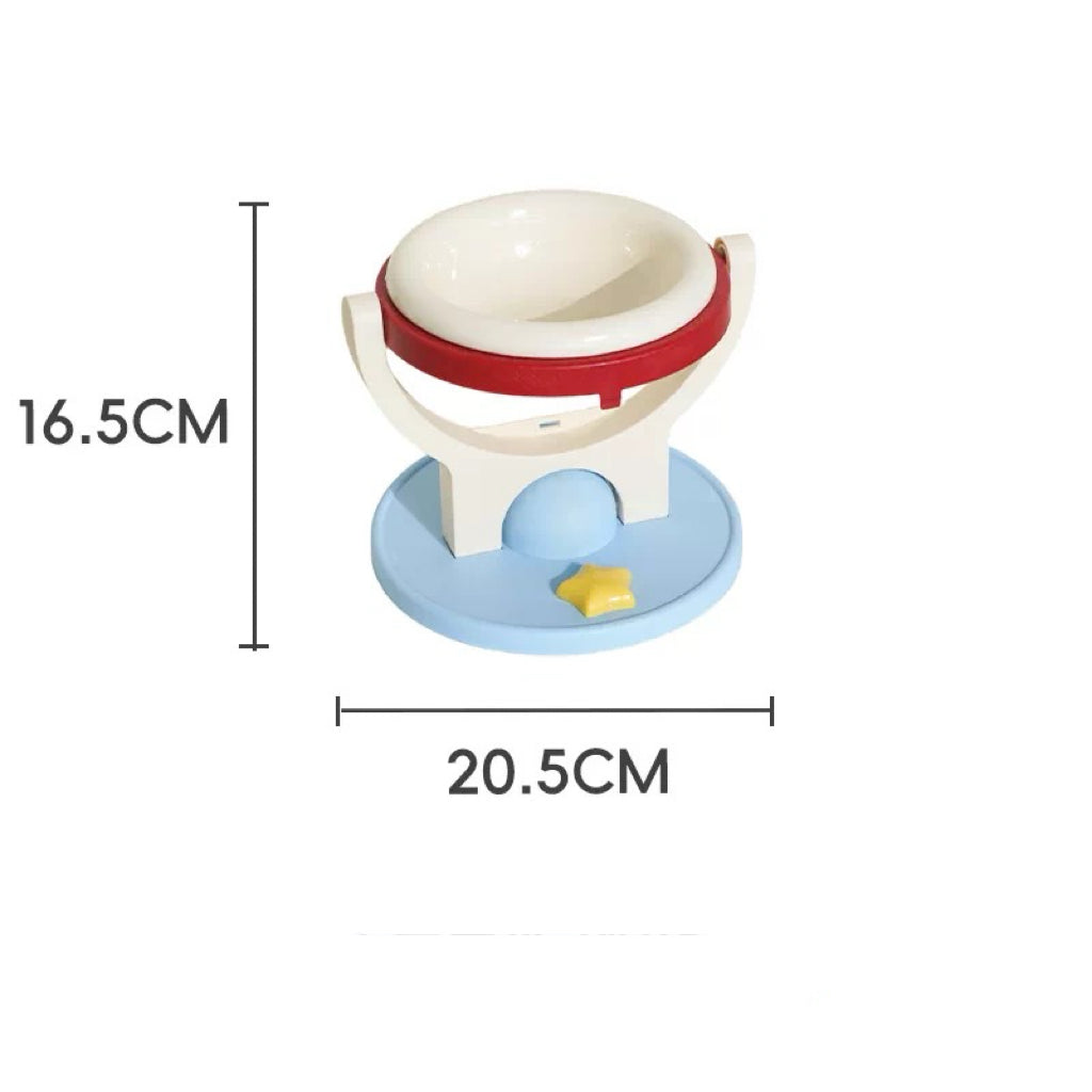 2-in-1 Wall-Mounted & Elevated Cat Bowl | Anti-Tip Ceramic Pet Feeding Bowl