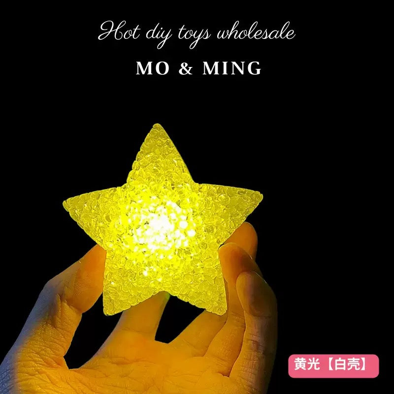 8-Piece Glowing Star Lights Set with Cotton Mesh Bag | Warm Ambient Decor（Available in two sizes）Free Handwoven Bags