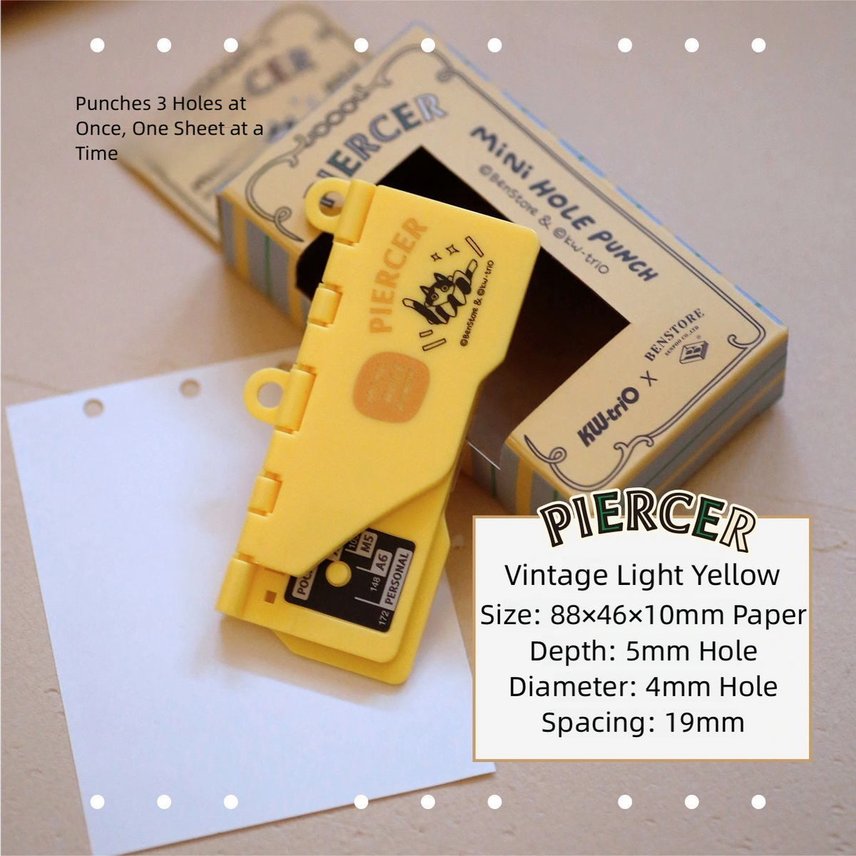Card-Style Ring Binder Hole Punch