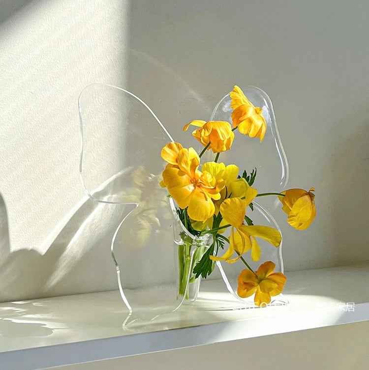 Acrylic Butterfly Art Vase