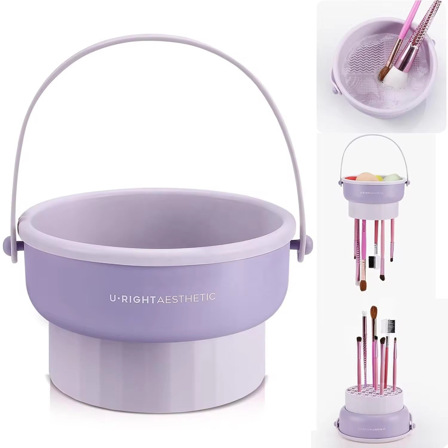 3-in-1 Makeup Brush Cleaning & Drying Bucket