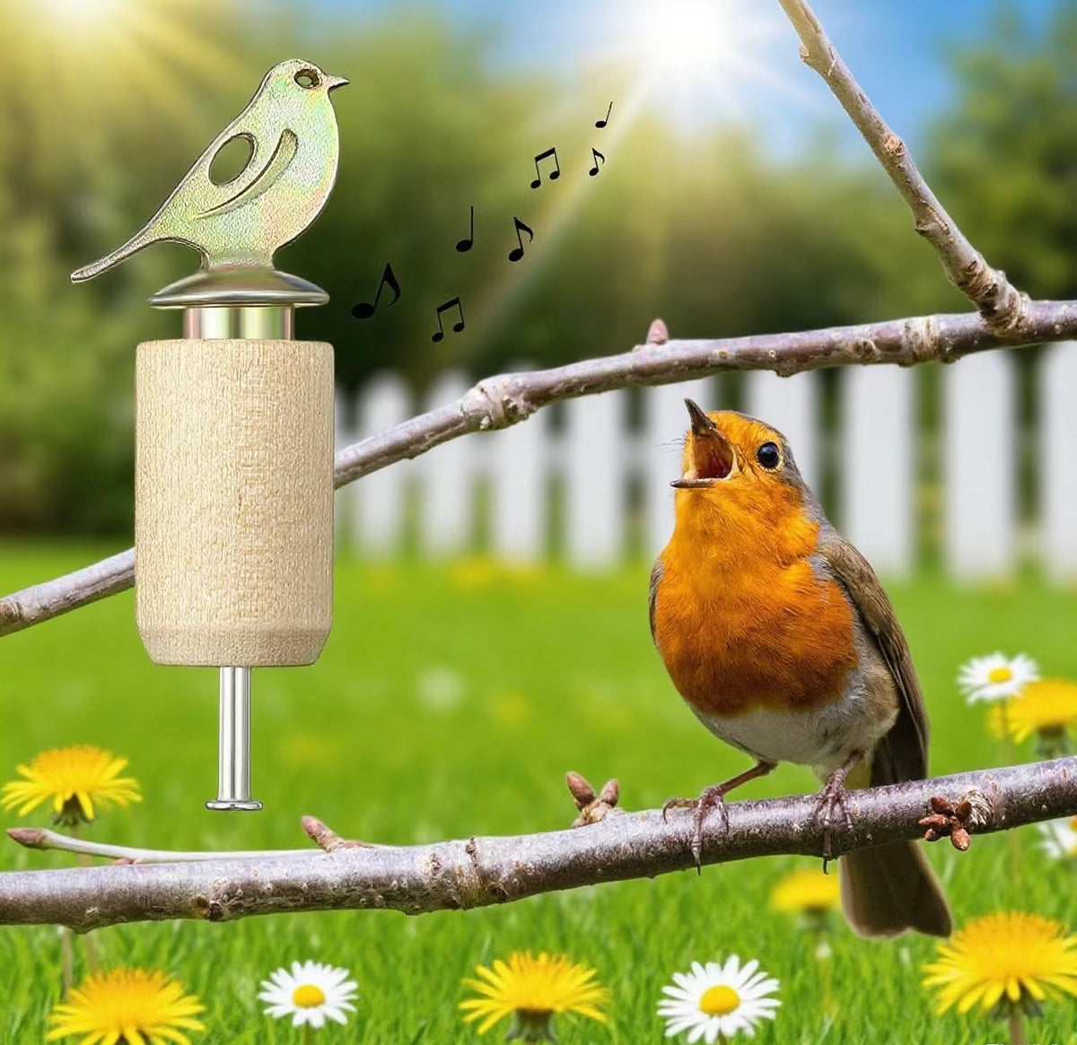 Hand-Crank Bird Call Whistle – Create Realistic Bird Sounds