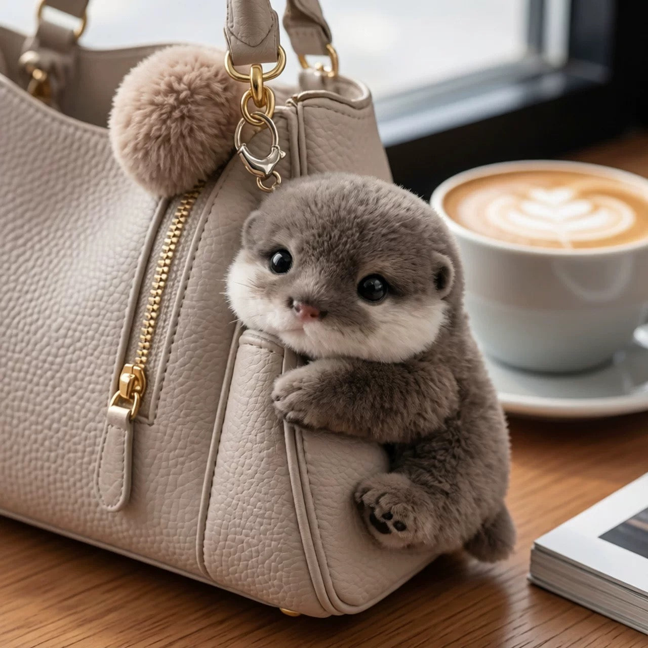 Handmade Baby Otter Plush Toy (Made-to-Order)