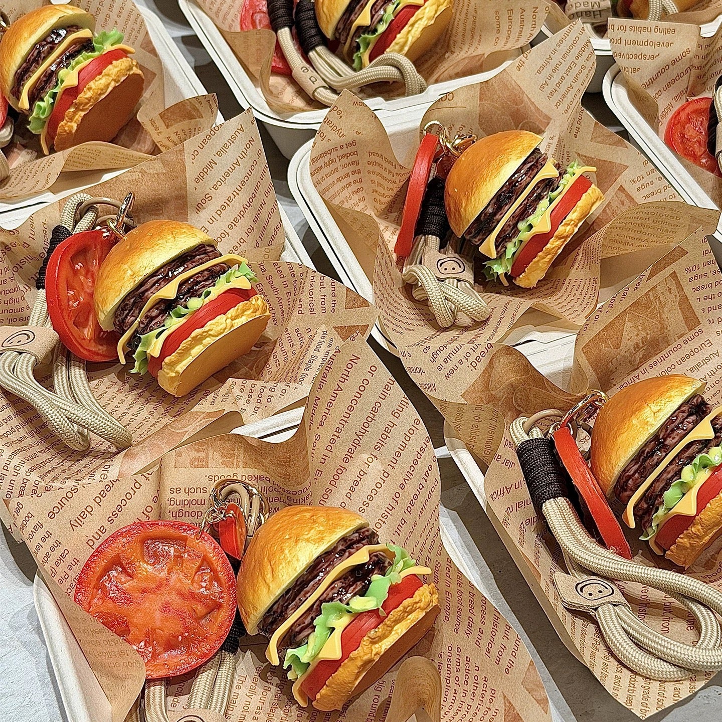 Handmade Burger Aroma Diffuser Hanging Ornament