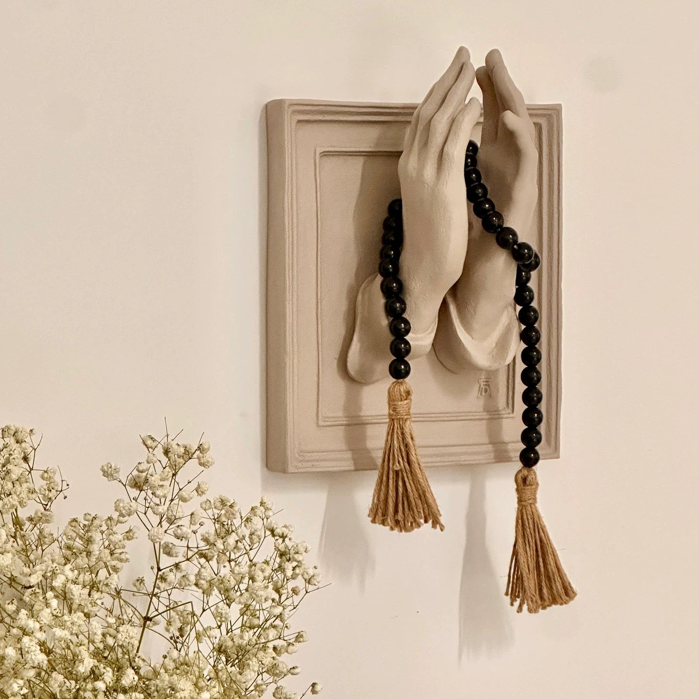 Divine Hands Sculptural Candle Holder | Luxury Wall Art Decor