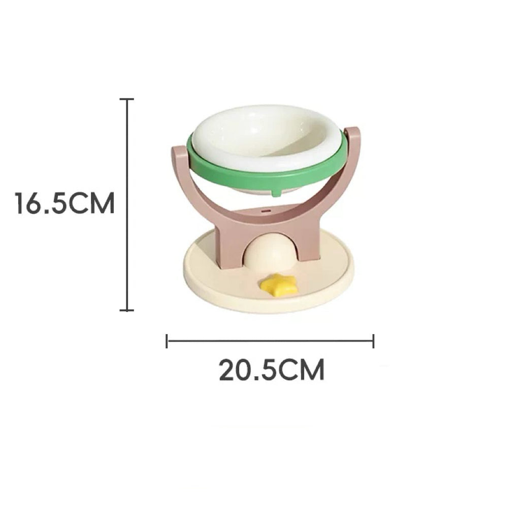 2-in-1 Wall-Mounted & Elevated Cat Bowl | Anti-Tip Ceramic Pet Feeding Bowl
