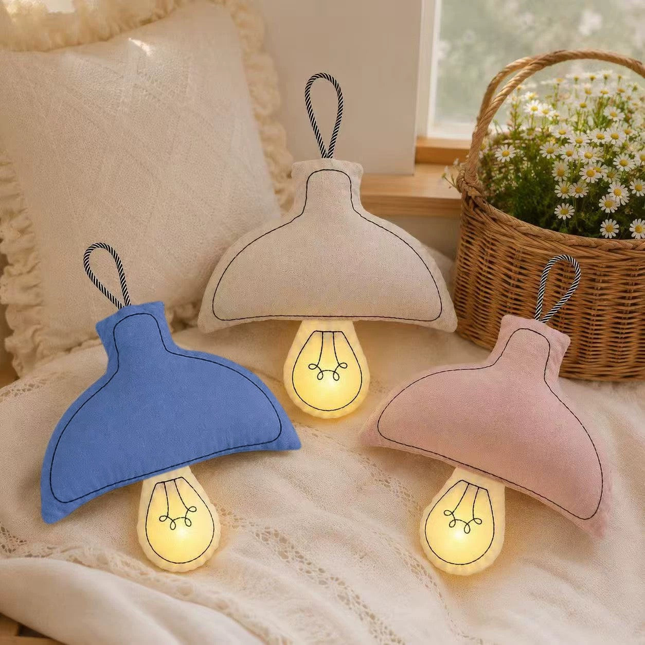 USB-Charging Fabric Pillow Night Light