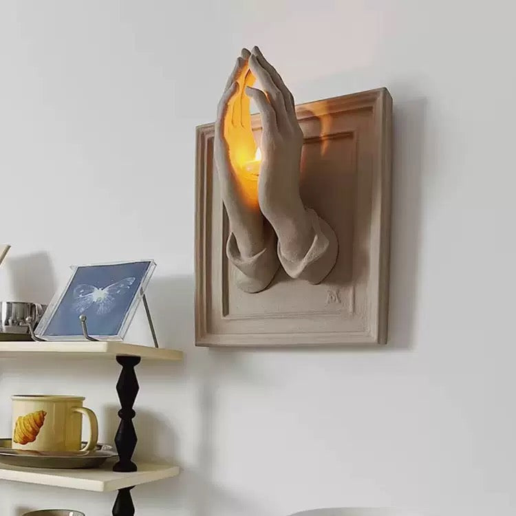 Divine Hands Sculptural Candle Holder | Luxury Wall Art Decor