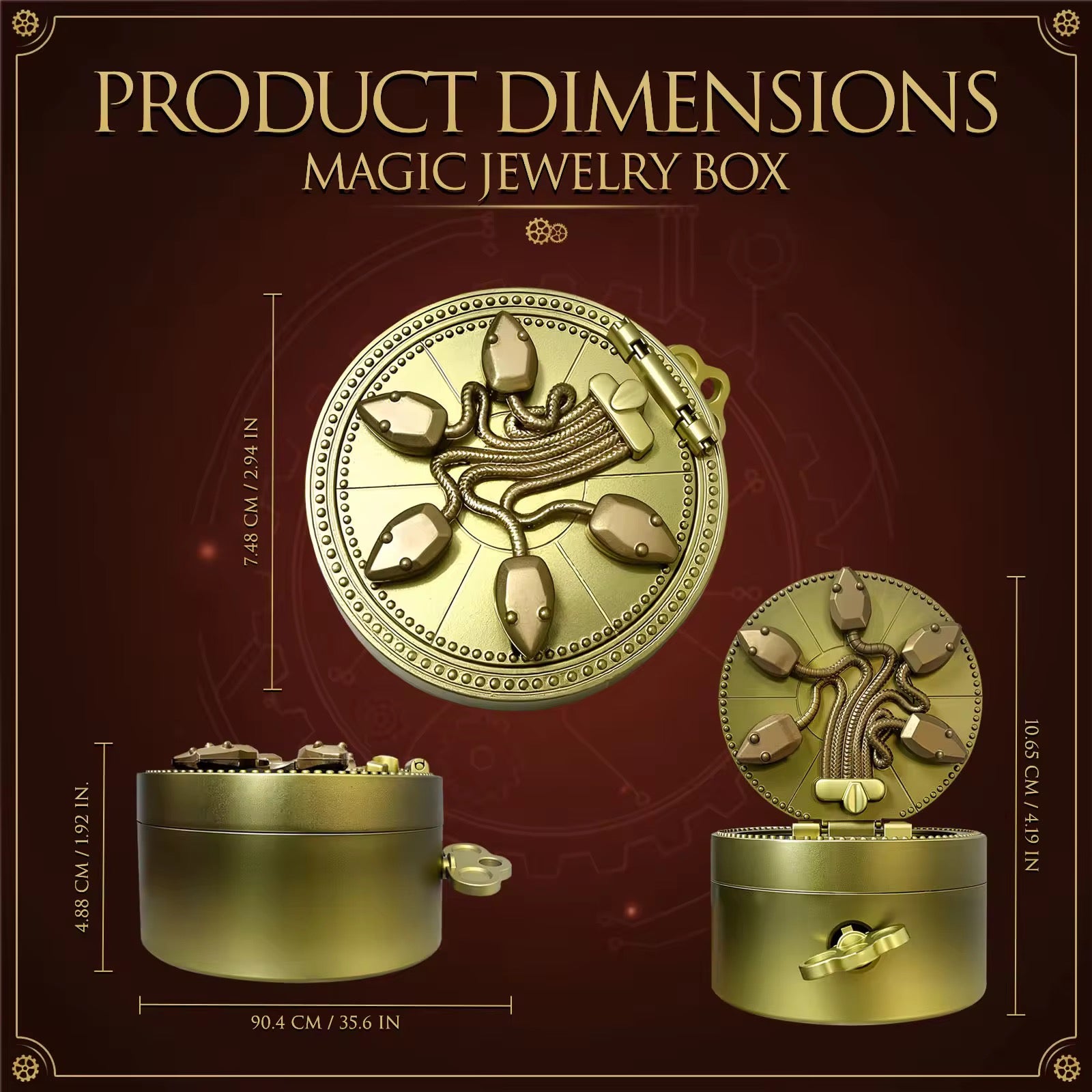 Magic Academy Automatic Snake Ring Box – Creative Proposal Jewelry Box with Hidden Pop-Up Mechanism