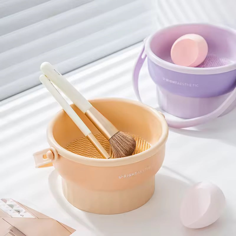3-in-1 Makeup Brush Cleaning & Drying Bucket