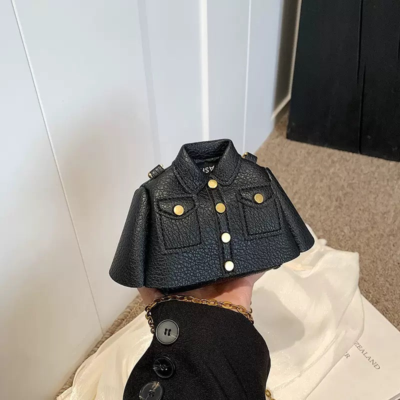 Handmade Mini Jacket Bag – Unique Statement Crossbody Purse