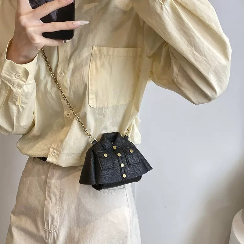 Handmade Mini Jacket Bag – Unique Statement Crossbody Purse