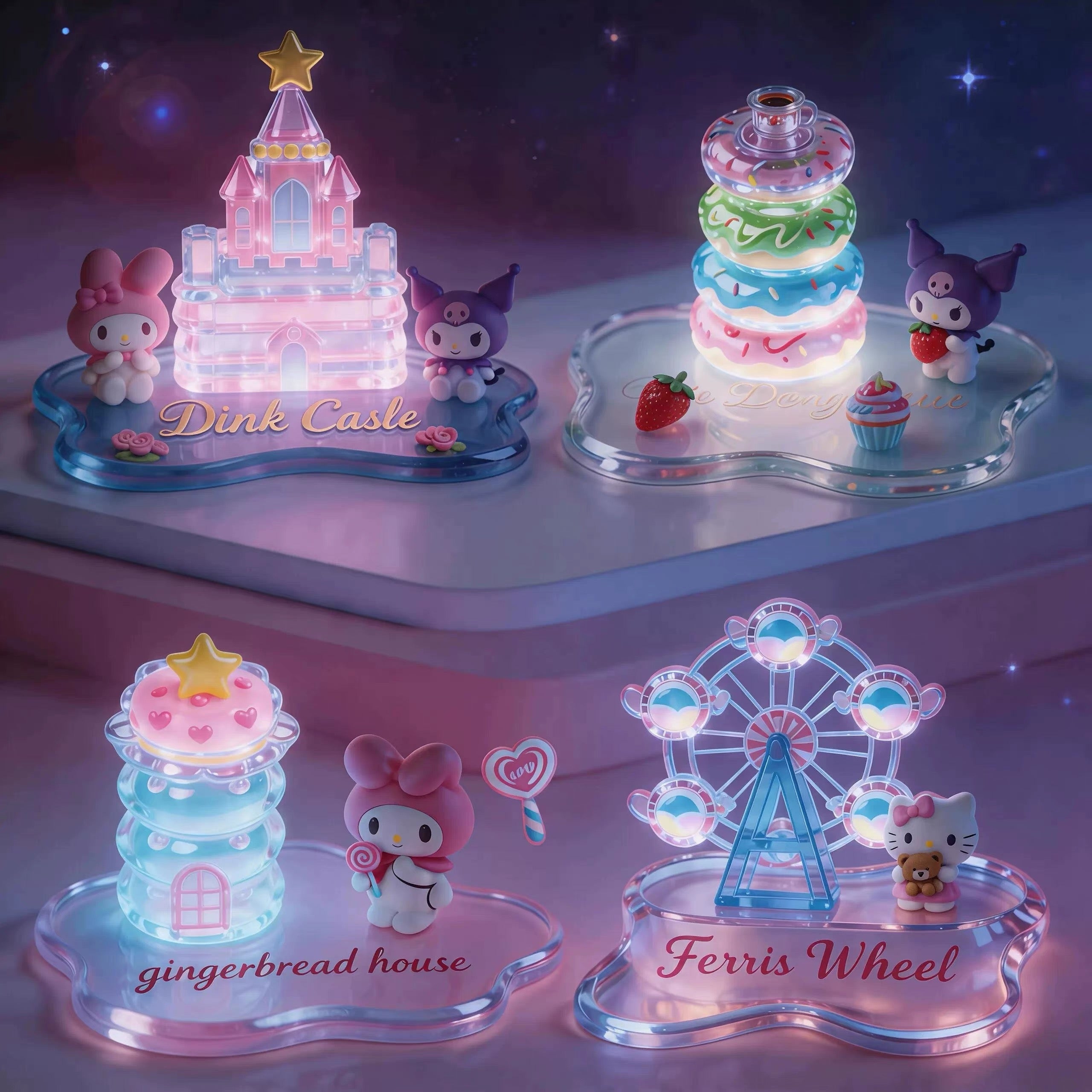 Crystal Jenga-Style 3D Building Stickers – DIY Cute Mini Scenes