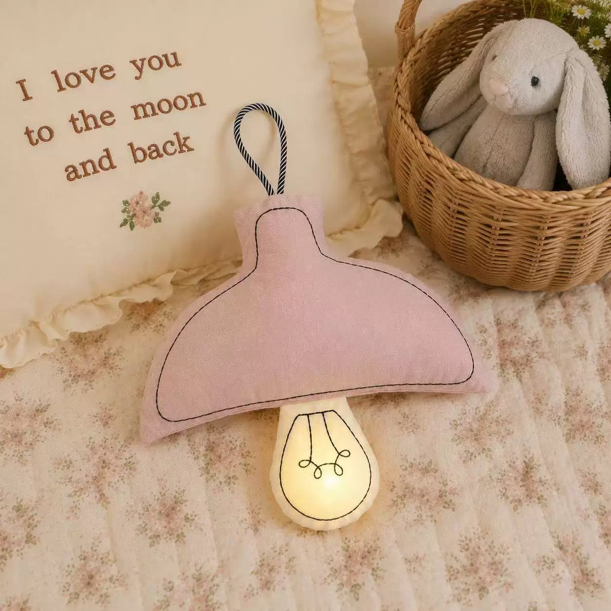 USB-Charging Fabric Pillow Night Light