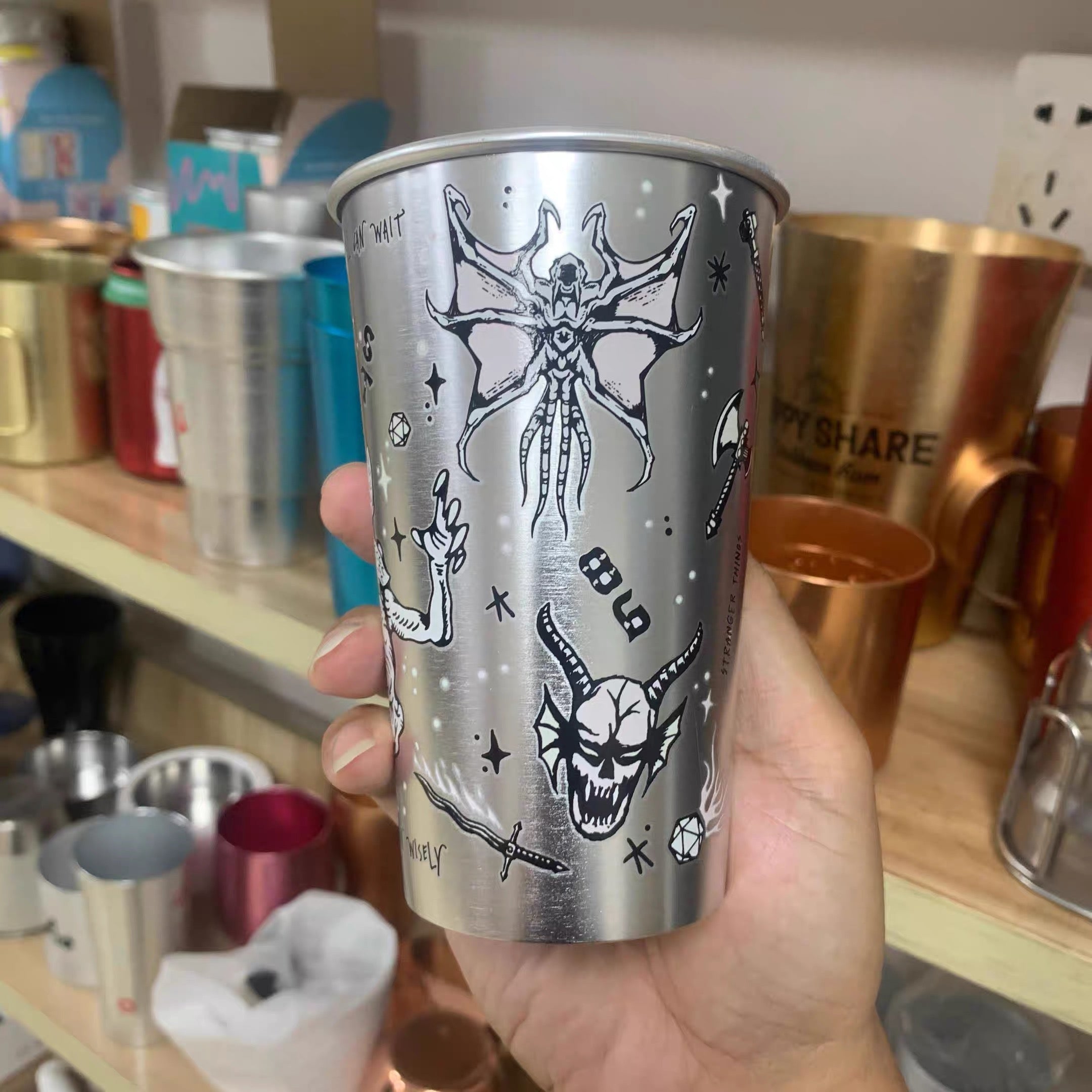 Stranger Things Official Thermochromic Color-Changing Tumbler – Stainless Steel