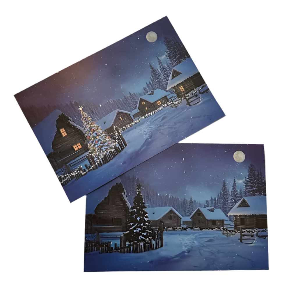 Warm Color Changing Christmas Cards