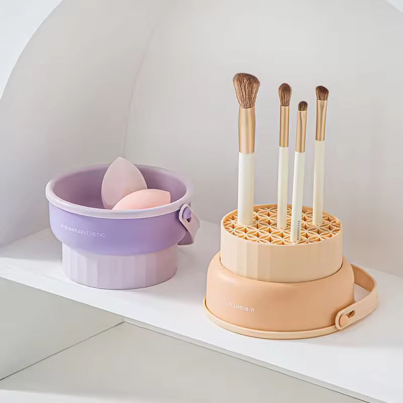 3-in-1 Makeup Brush Cleaning & Drying Bucket