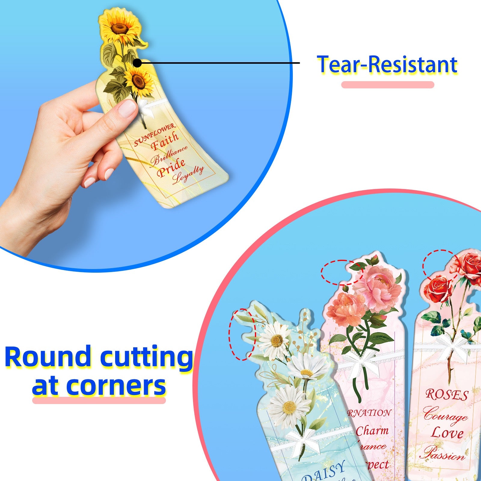 Flower Bouquet Bookmarks (buy one get one free for a total of 40)