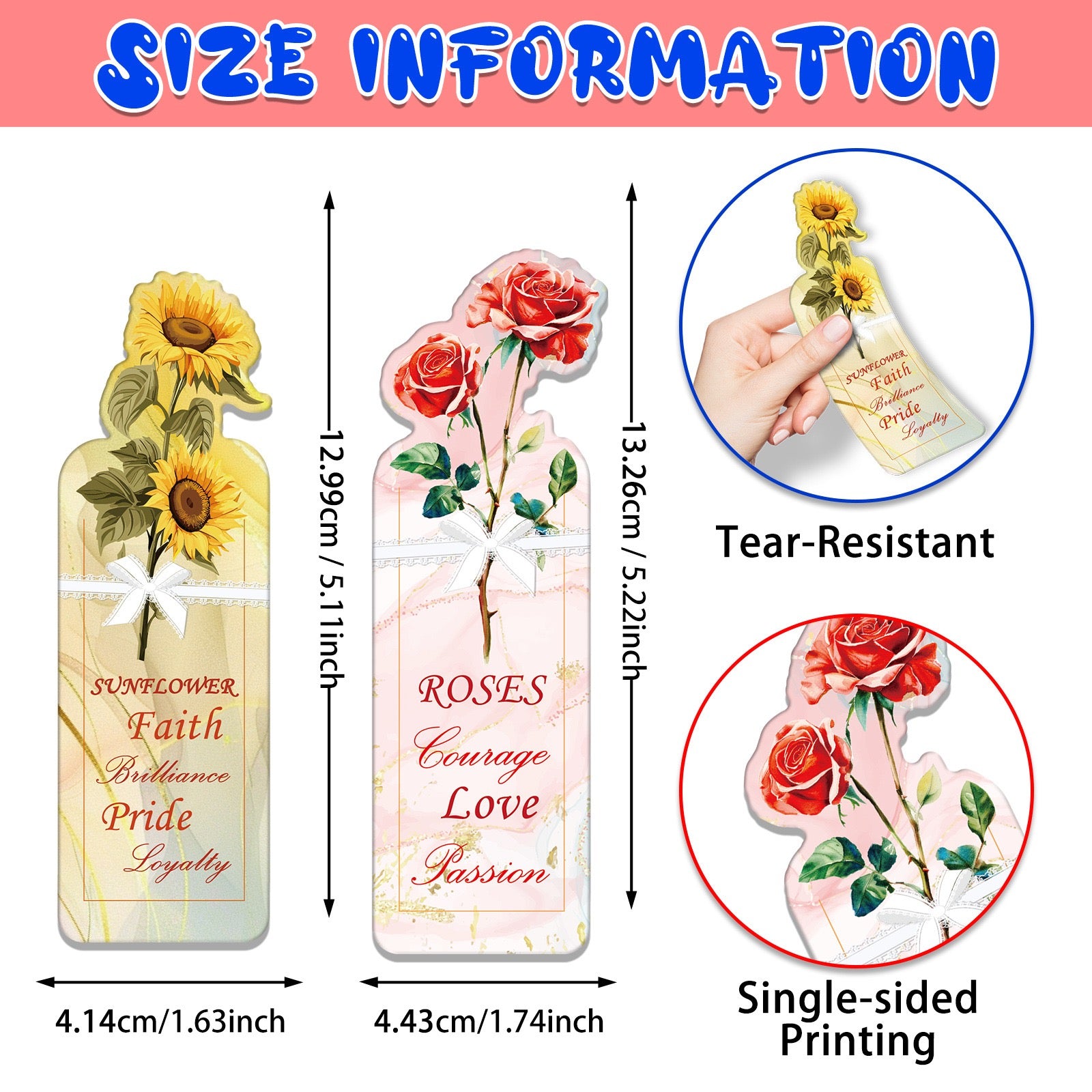 Flower Bouquet Bookmarks (buy one get one free for a total of 40)