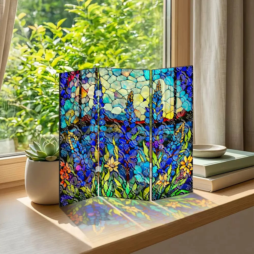 Stained Glass Sun Catcher Folding Screen