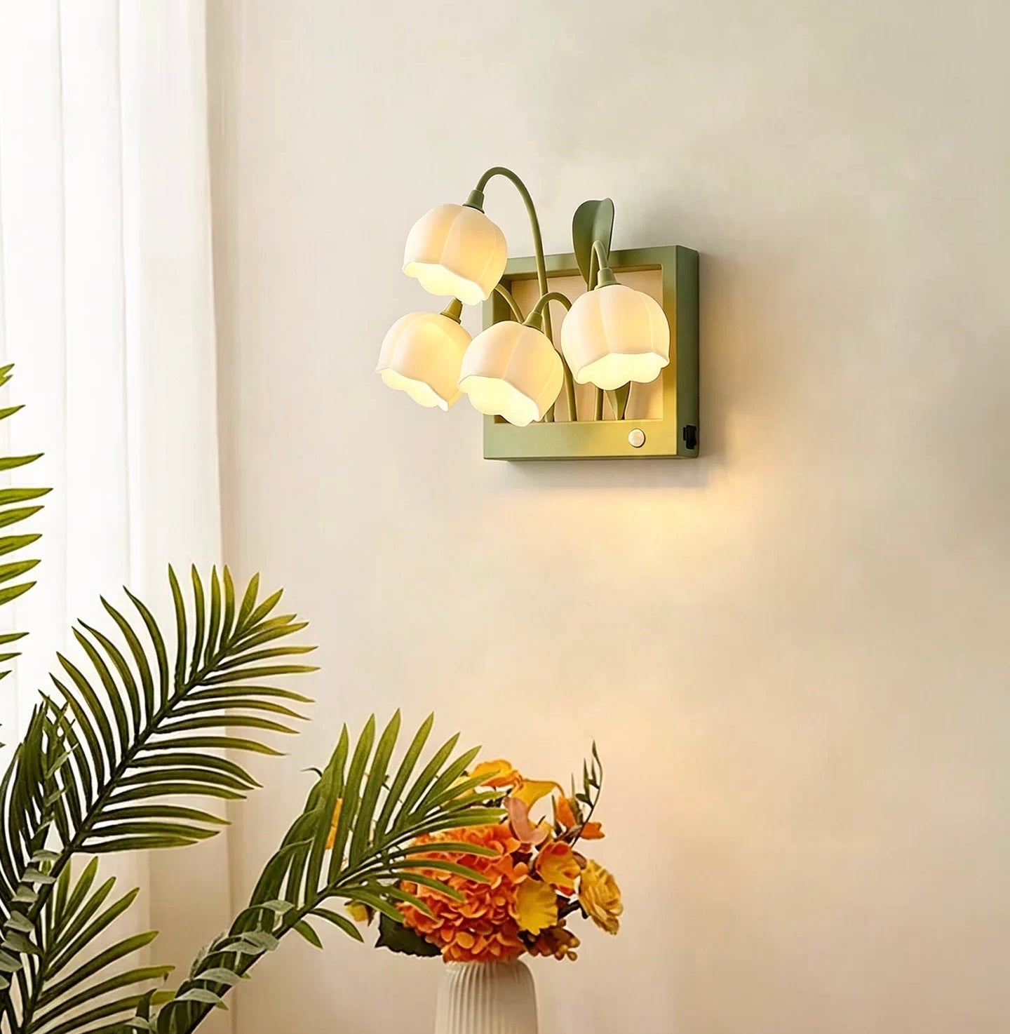 USB-Charging Magnetic Lily-of-the-Valley Automatic Sensor Wall Light（Free shipping, no customs duties）