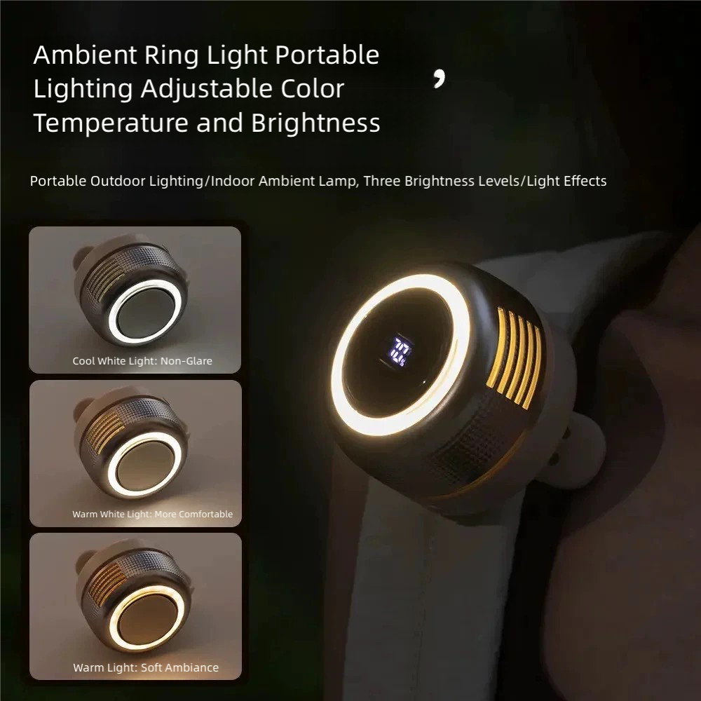 3-in-1 Magnetic Phone Fan Stand & Selfie Light – 120H Battery Life