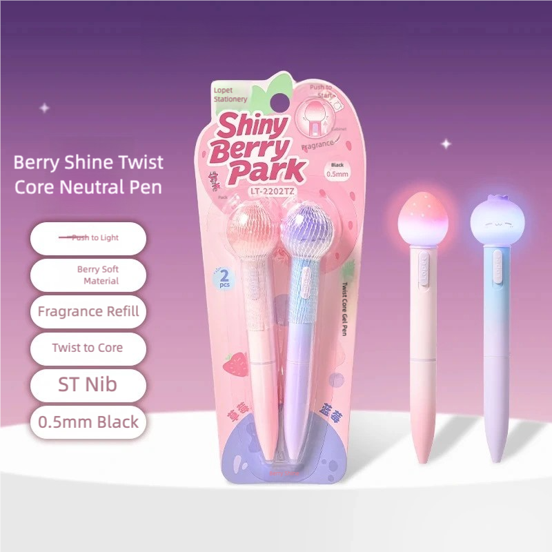 Glow-in-the-Dark Star Pens – 2 Pack with Built-In Night Light