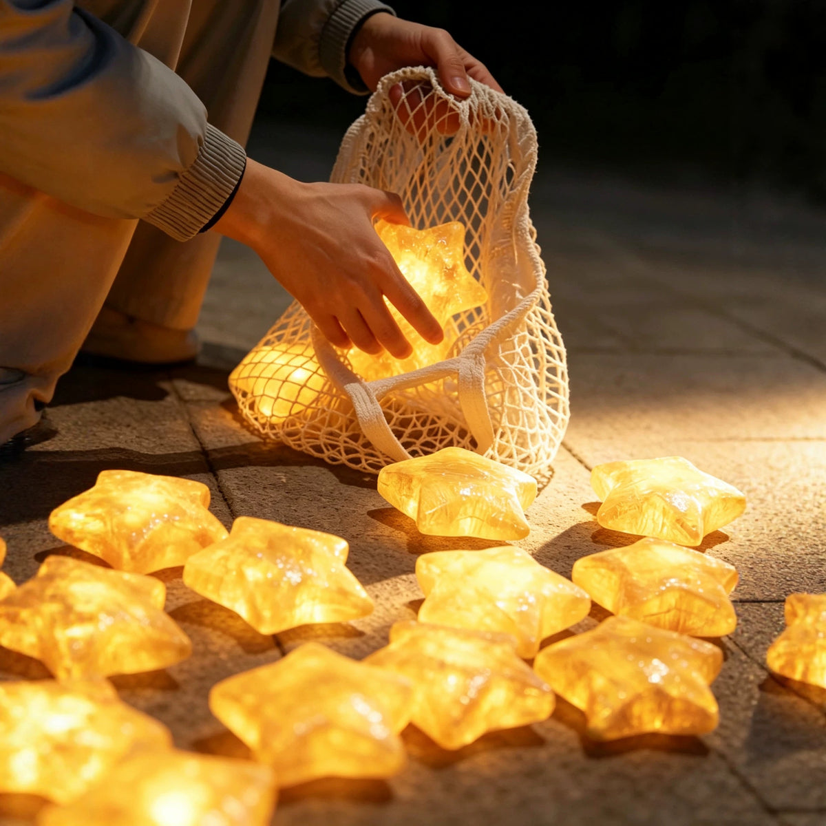 Handmade DIY Star Lights (Set of 6) with a Free Bag