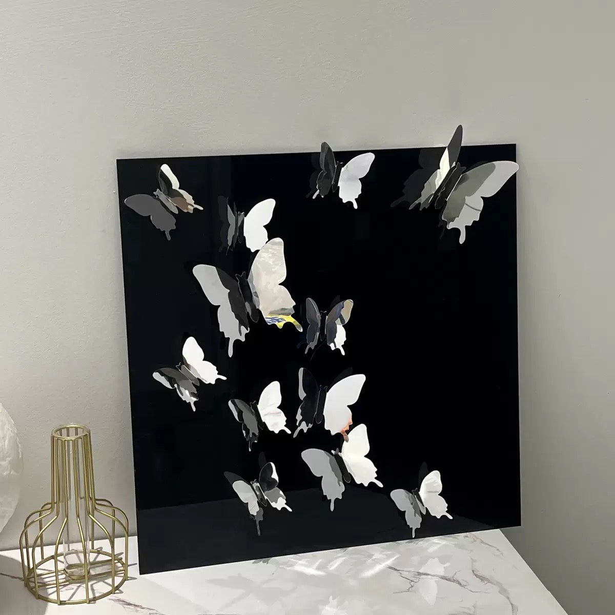 Light & Shadow Butterfly Decorative Wall Stickers (Pack of 24) Different Sizes
 Free 12pcs