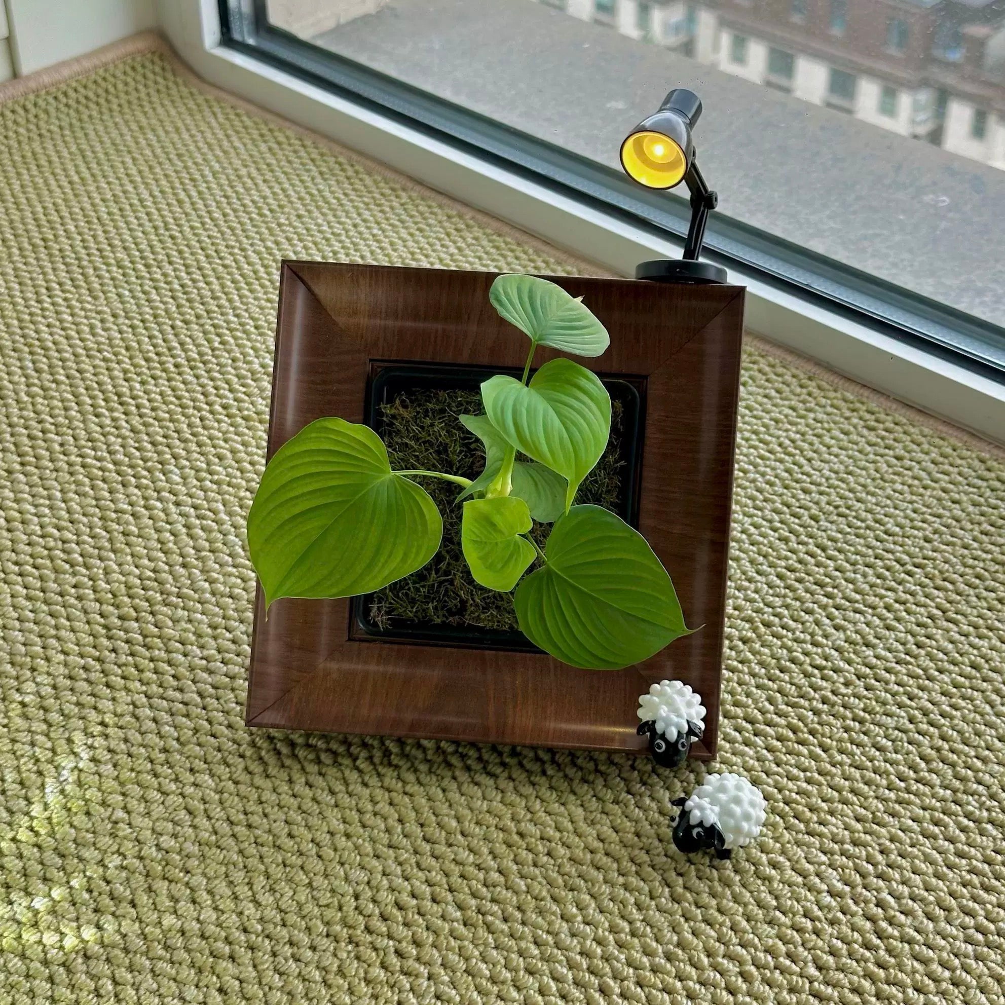 Oil Painting Picture Frame and Flower Pot with a Free Night Light