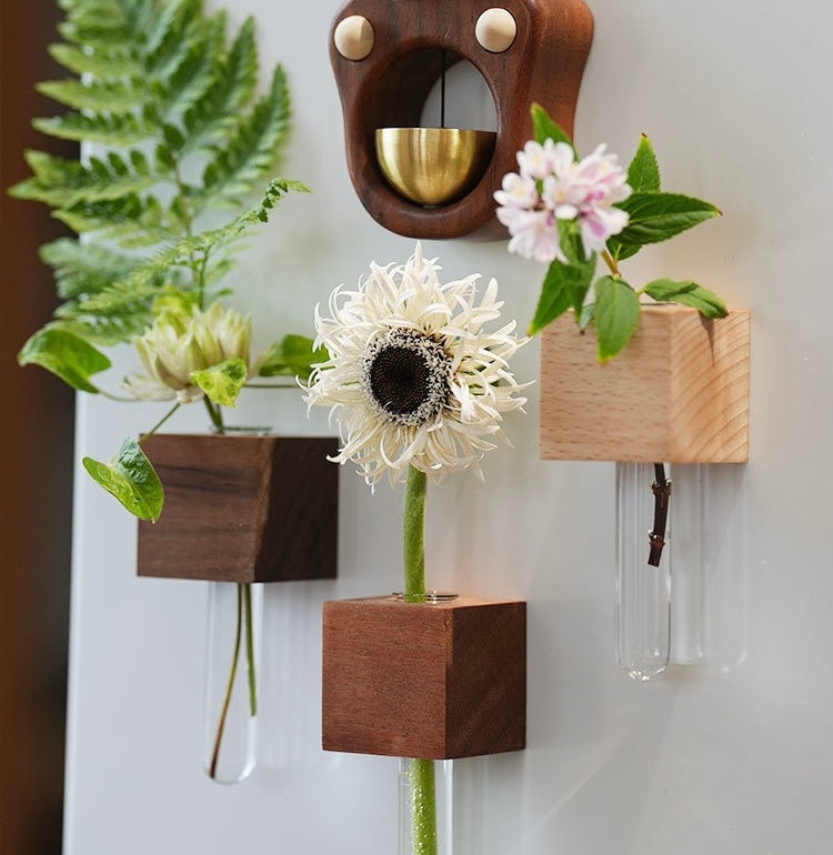 Solid Wood Magnetic Vase (Buy One Get One Free)