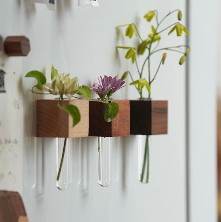Solid Wood Magnetic Vase (Buy One Get One Free)