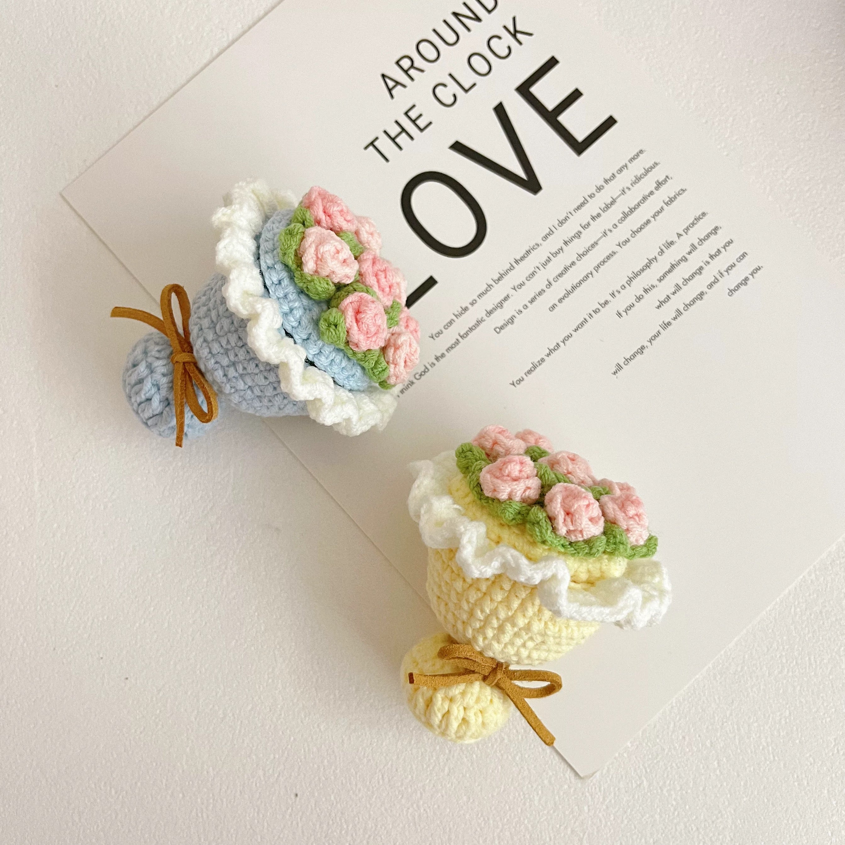 Handcrafted Crochet Flower Bouquet Ring Box – Finished Product, Not a DIY Kit