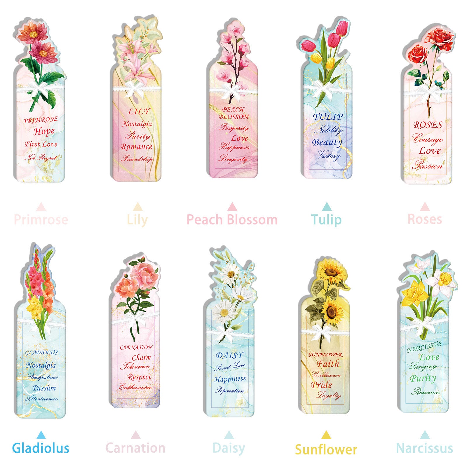 Flower Bouquet Bookmarks (buy one get one free for a total of 40)