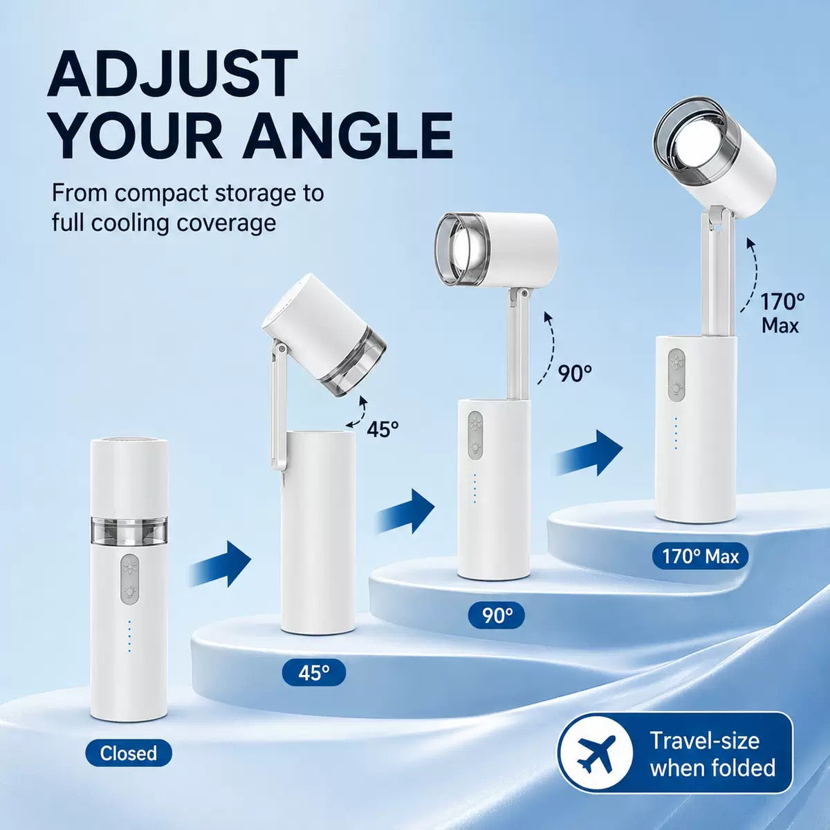 Foldable Desk Fan & LED Lamp – 2-in-1 Space Saving Desktop Essential