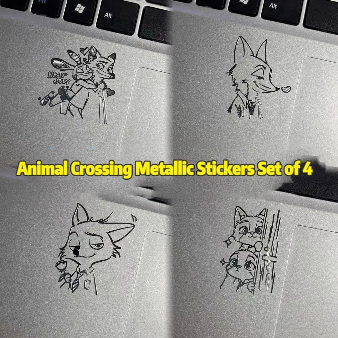 Animal Crossing Metallic Stickers Set of 4（Order just one and get 4 different patterns!）