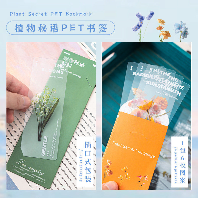 Flower bookmarks set of 6 packs of 6 sheets each 36 sheets in total