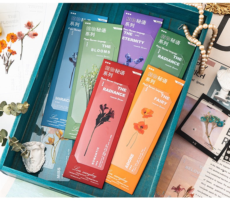 Flower bookmarks set of 6 packs of 6 sheets each 36 sheets in total