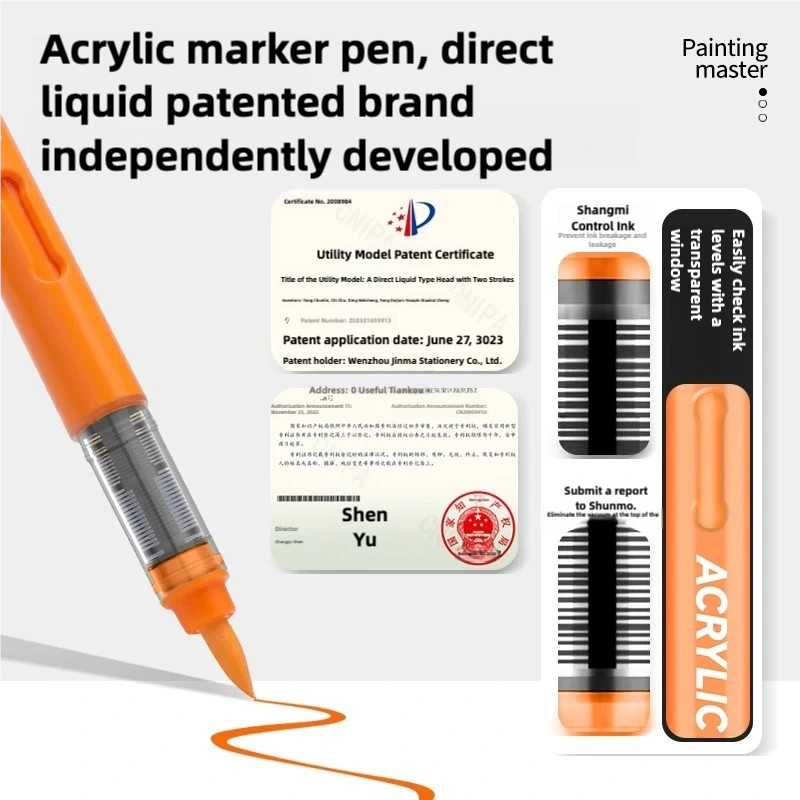 Multi-functional marker (can draw on any material) waterproof and colorfast