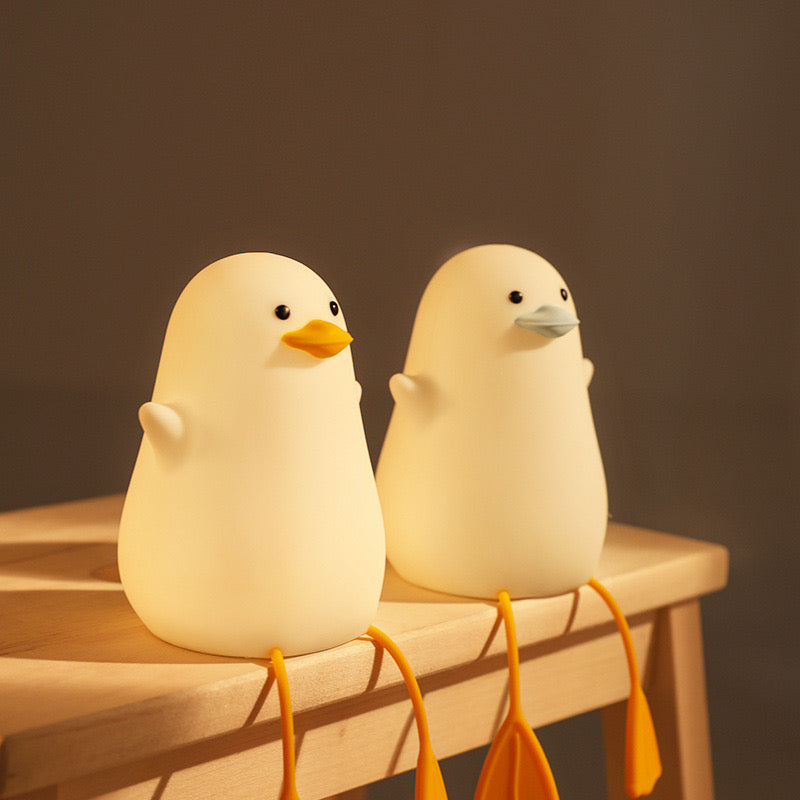Little Yellow Duck Cell Phone Holder Silicone Table Lamp