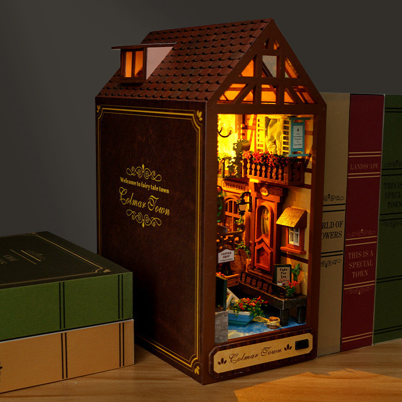diy hut handmade assembled creative three-dimensional book stand model ornaments