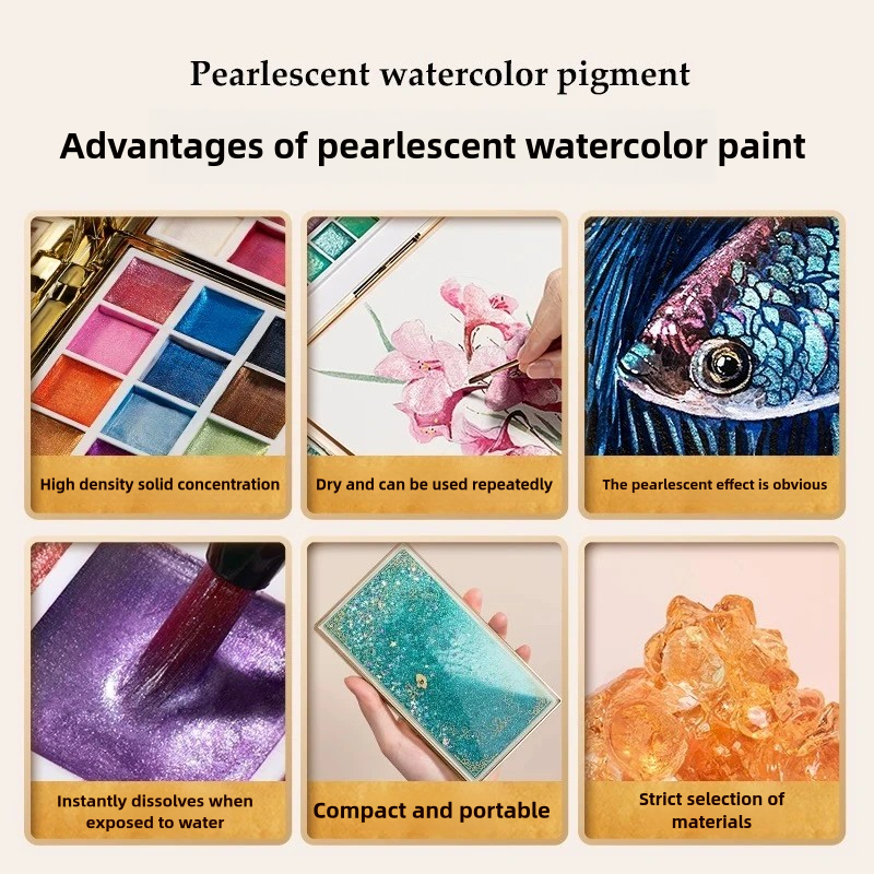 Hand Ground Pearlescent Pigment Set